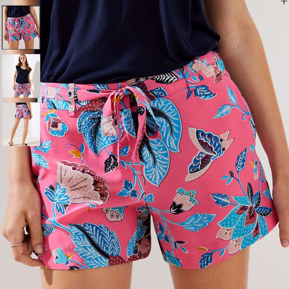 LOFT Pants - NWT LOFT Bloom Tie Waist Fluid Shorts 10 LOFT Pants - NWT LOFT Bloom Tie Waist Fluid Shorts 10